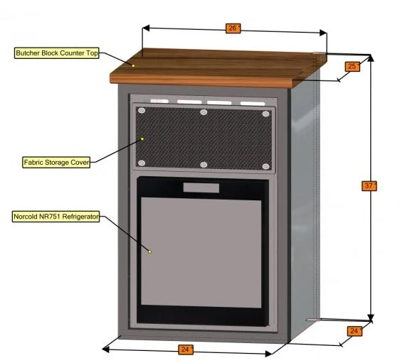 24" Galley Opening Cover