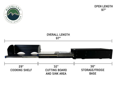 Camp Cargo Box Kitchen With Slide Out Sink, Cooking Shelf and Work Station.