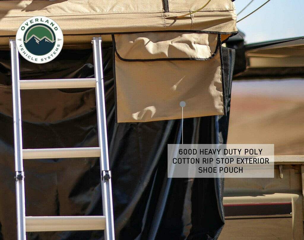 TMBK 3 Person Roof Top Tent with Green Rain Fly.