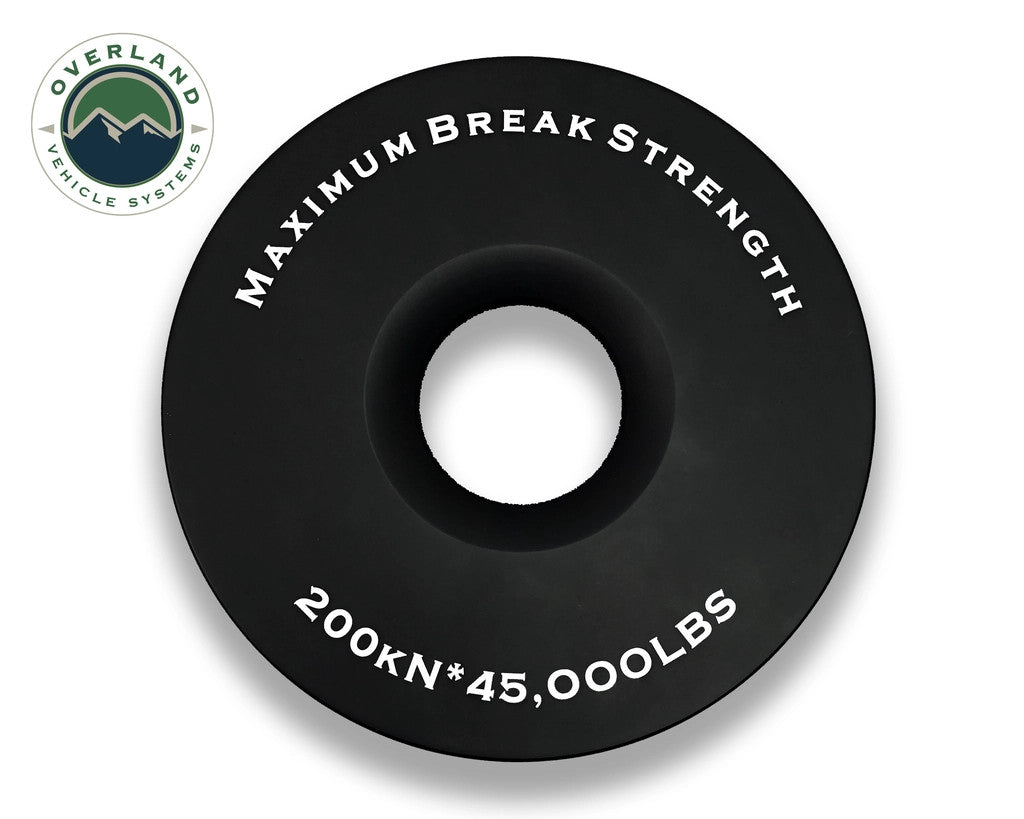 Combo Pack Soft Shackle 5/8" With Collar 44,500 lb. and Recovery Ring 6.25" 45,000 lb. Black.