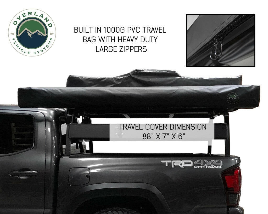 Nomadic Awning 270 Passenger Side - Dark Gray Cover With Black Cover Universal.