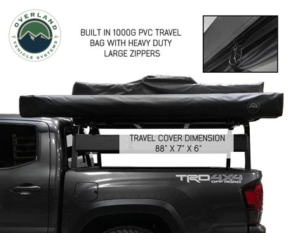 Nomadic Awning 180 - Dark Gray Cover With Black Cover