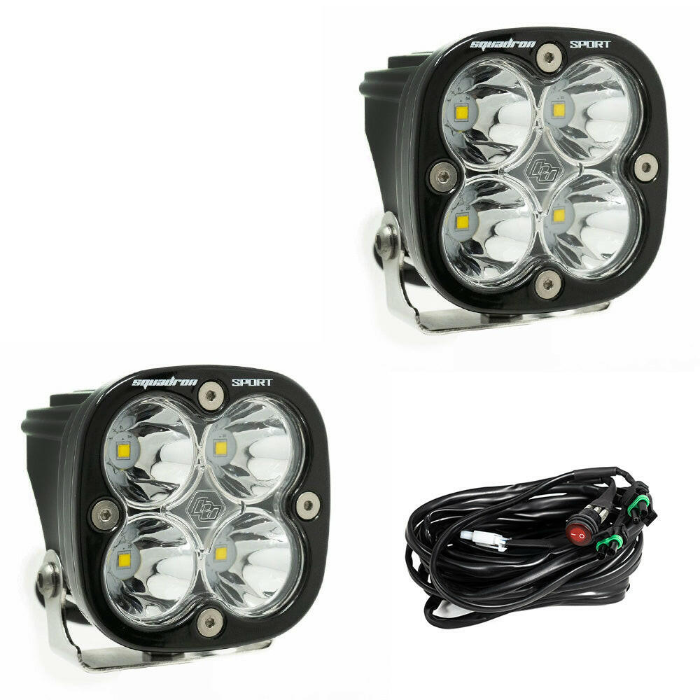 Squadron Sport Black LED Auxiliary Light Pod Pair - Universal.