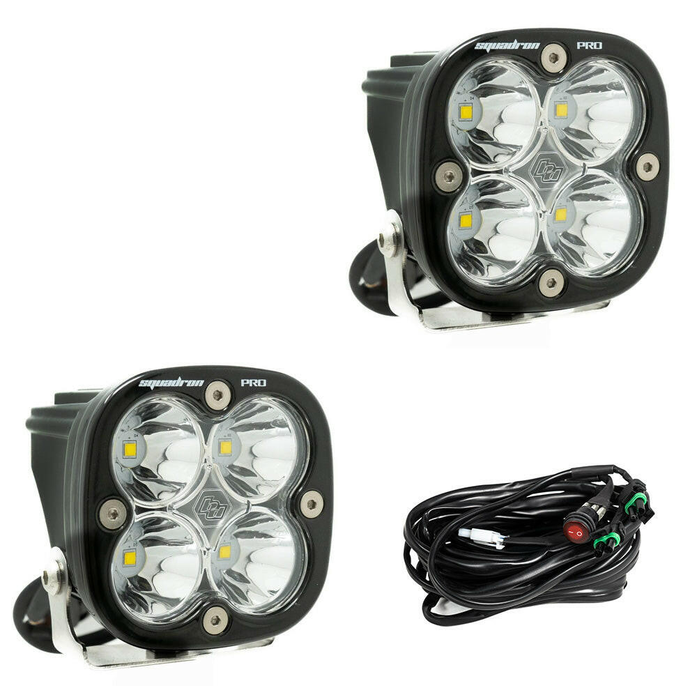 Squadron Pro Black LED Auxiliary Light Pod Pair - Universal.