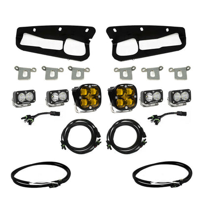 Ford Squadron SAE/Dual S2 Sport Steel Bumper Fog Pocket Light Kit - Ford 2021-23 Bronco; Steel Bumper.