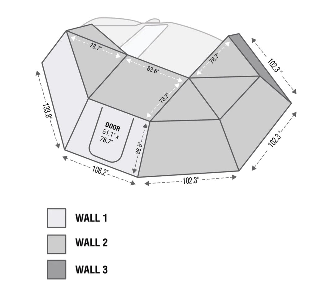 Nomadic Awning 270 Awning & Wall 1, 2, & 3, Mounting Brackets - Driverside