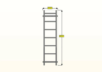 07+ SPRINTER VAN HD REAR DOOR LADDER - HIGH ROOF.