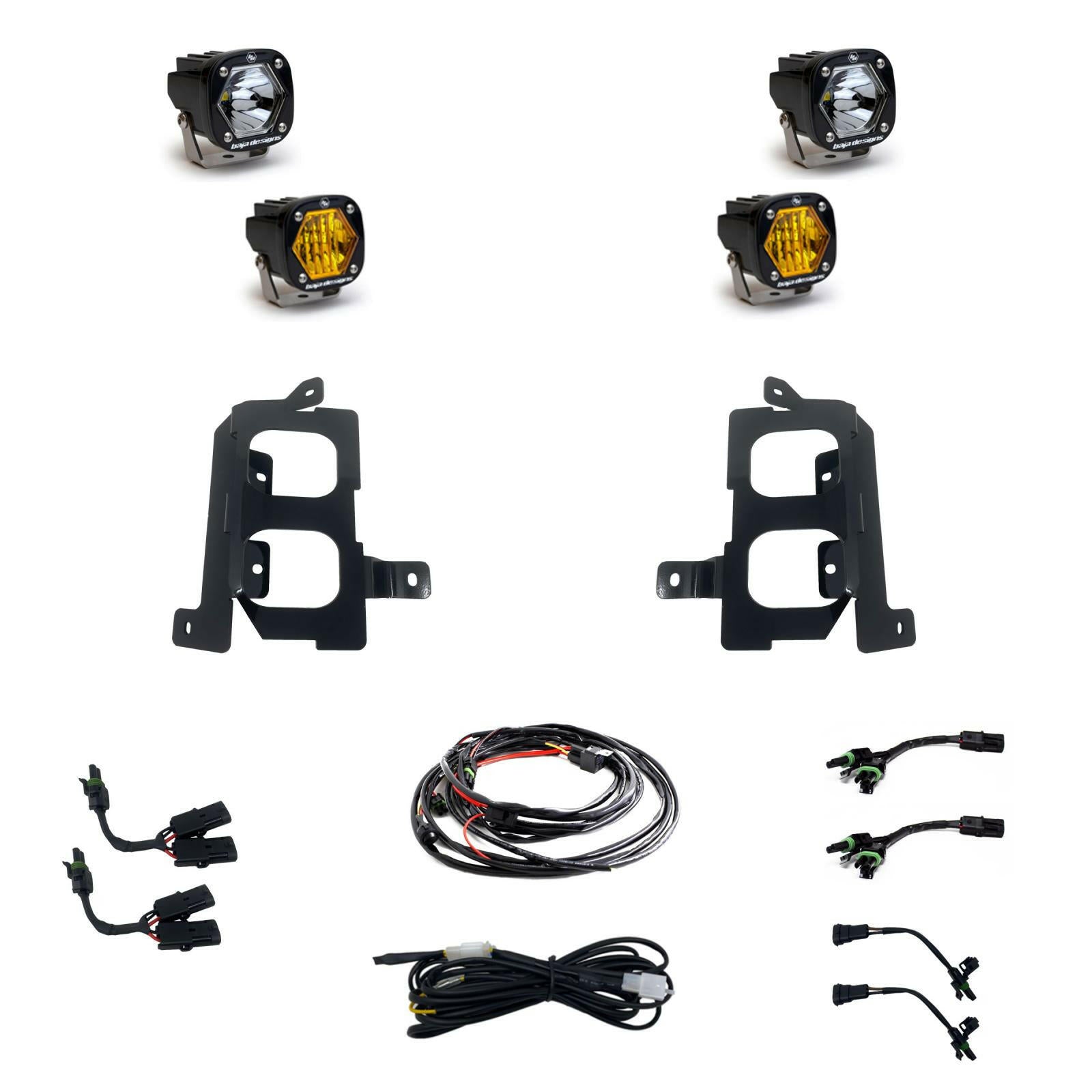 GMC S1 Dual Fog Pocket Light Kit - GMC 2020-22 Sierra 2500HD/3500HD.