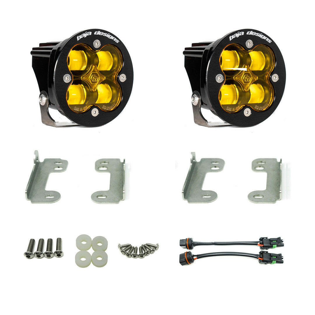 Jeep JL/JT Squadron-R SAE Fog Pocket Light Kit - Jeep 2020-22 Gladiator; 2018-22 Wrangler JL; NOTE: w/ OE Sahara Bumper.