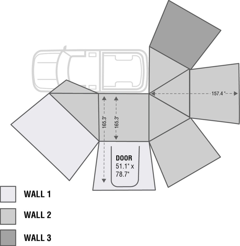 Nomadic Awning 270 Awning & Wall 1, 2, & 3, Mounting Brackets - Driverside