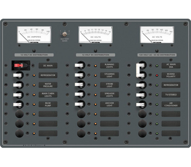 Blue Sea 8084 Panel - 1 AC Source + DC.