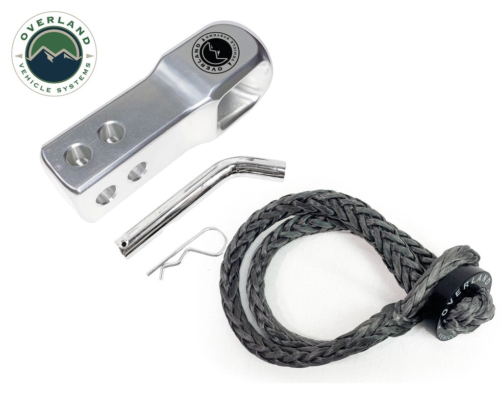 Combo Pack Soft Shackle 5/8" With Collar 44,500 lb. and Aluminum Receiver Mount.