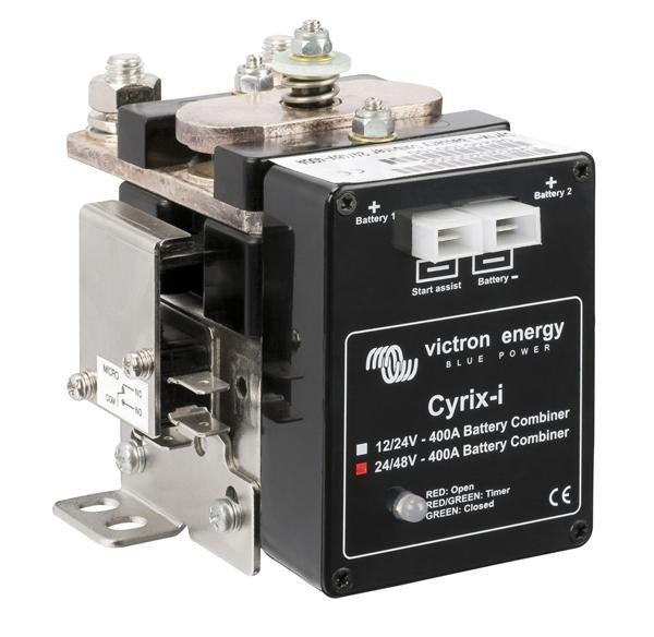 Victron Cyrix-I High-Current Battery Combiners.