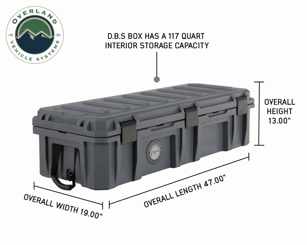 117 QT Dry Box With Drain and Bottle Opener - Dark Grey.