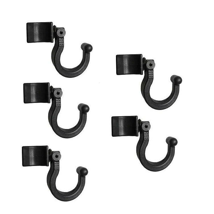 HEAVY DUTY PLASTIC L-TRACK HOOK - 5 PACK.