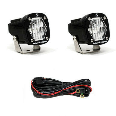 S1 Black LED Auxiliary Light Pod Pair - Universal.