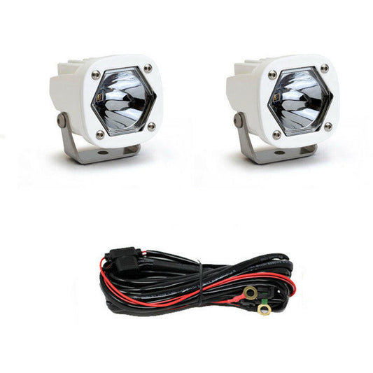 S1 White Laser Auxiliary Light Pod Pair - Universal.