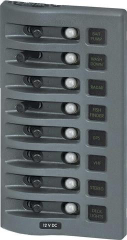 Blue Sea 4378 WeatherDeck Circuit Breaker Panel - 8 Position.