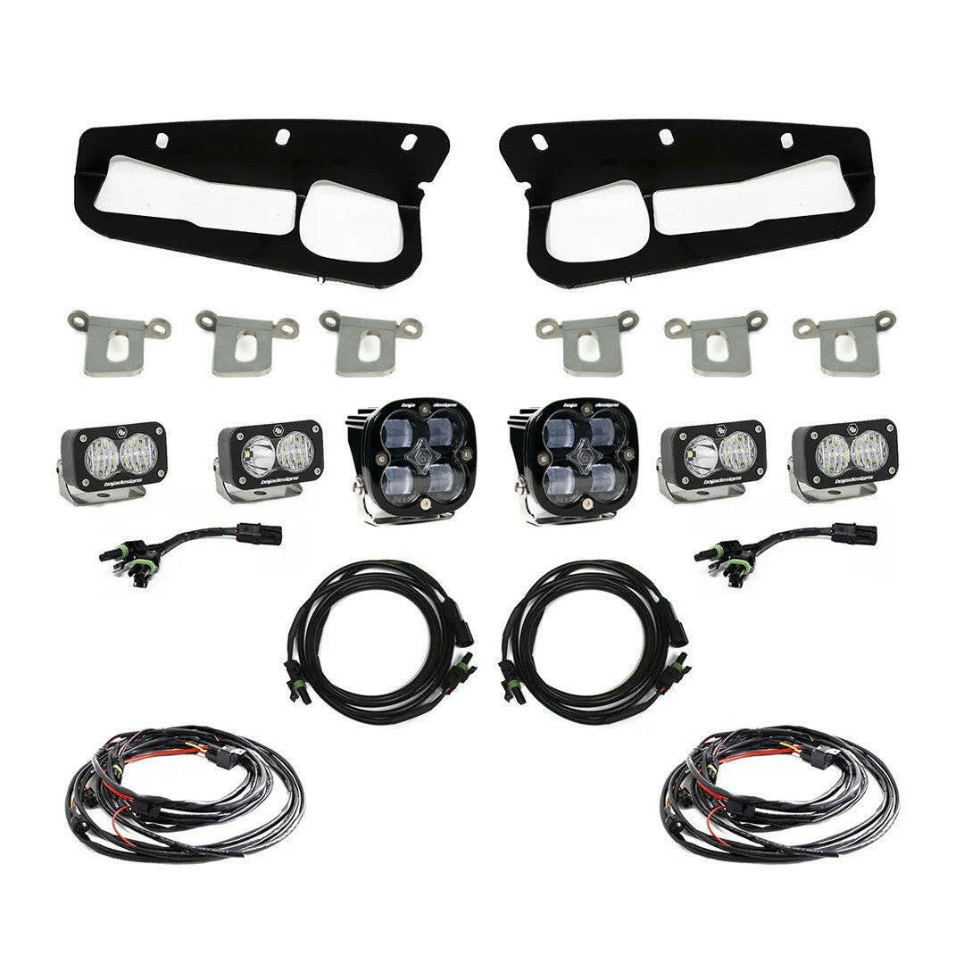 Ford Squadron SAE/Dual S2 Sport Steel Bumper Fog Pocket Light Kit - Ford 2021-23 Bronco; Steel Bumper.