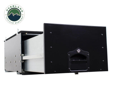 Cargo Box With Slide Out Drawer Size - Black Powder Coat Universal