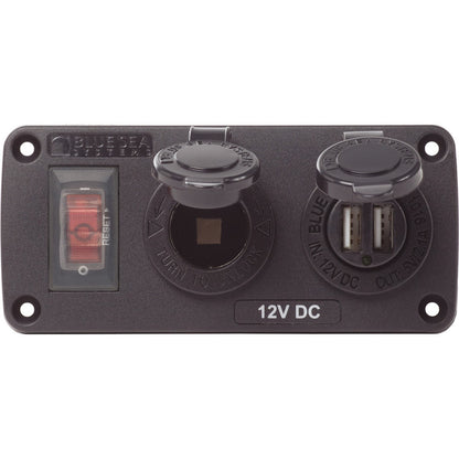 Blue Sea Water-Resistant Accessory Panels - 15A Circuit Breaker