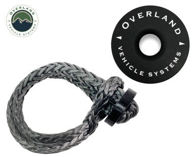 Combo Pack Soft Shackle 5/8" With Collar 44,500 lb. and Recovery Ring 6.25" 45,000 lb. Black.