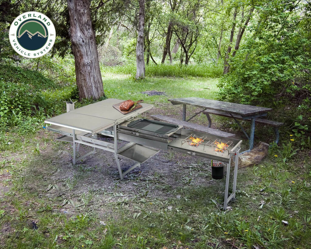 Komodo Camp Kitchen - Dual Grill, Skillet, Folding Shelves