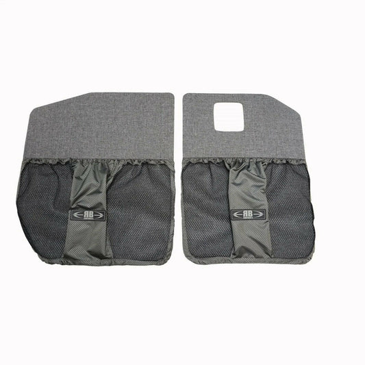 2019+ SPRINTER VAN REAR DOOR LOWER STUFF BAG KIT - W/GRAPHITE UPHOLSTERED PANELS.