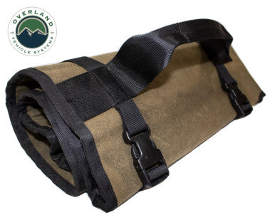 Rolled Bag General Tools With Handle And Straps - #16 Waxed Canvas Universal.