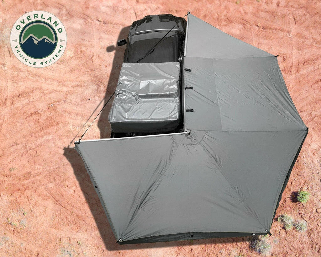 Nomadic Awning 270 Passenger Side - Dark Gray Cover With Black Cover Universal.