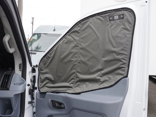 2014 + TRANSIT VAN FABRIC - MAGNETIC FRONT DOOR WINDOW COVER