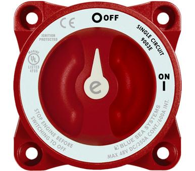 Blue Sea E-Series 9003E Battery Switch - ON / OFF - Red