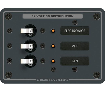 Blue Sea 8025 3-Position Breaker Panel.