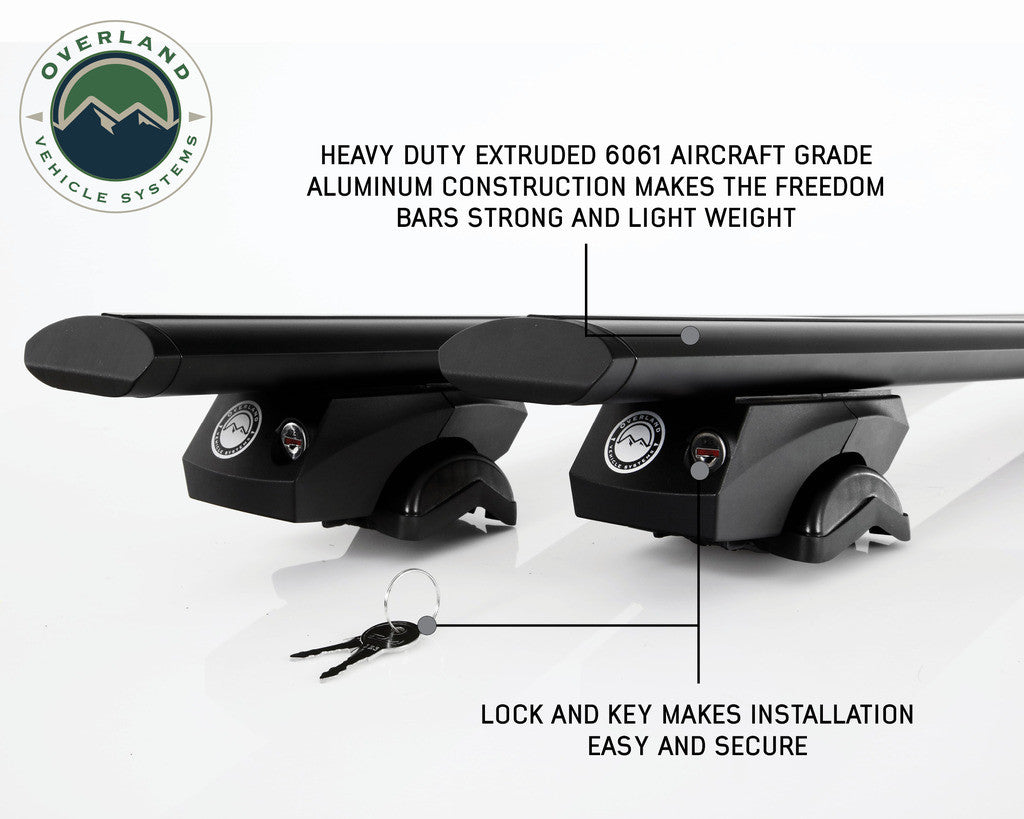 Overland Vehicle Systems Freedom Cross Bars System for Factory Side Rail Mount