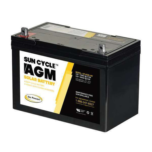 Go Power 12 Volt Sun Cycle Agm Solar Battery.