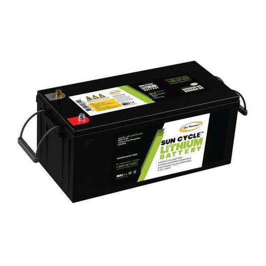 Go Power 250ah Lithium Iron Phosphate Solar Battery.