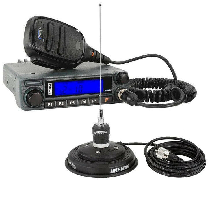 HIGH POWER GMRS BAND MOBILE RADIO WITH ANTENNA [RUGGED RADIO].