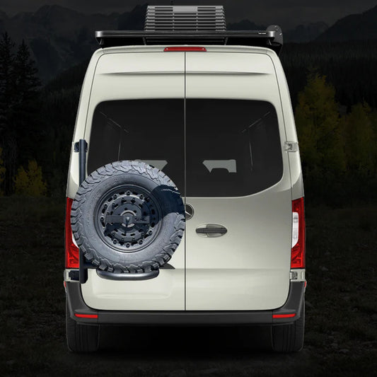 EXPEDITION TIRE CARRIER - ALUMINUM (2019+ SPRINTER VAN & 2020 REVEL/STORYTELLER) VS30.