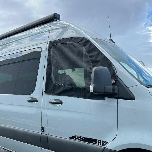 2019+ SPRINTER VAN FABRIC - FRONT WINDOW BUG SCREEN KIT.