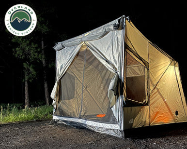 Portable Safari Tent - Quick Deploying Gray Ground Tent.