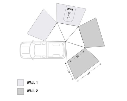 Nomadic 270 LT Awning Wall 2 Passenger Side 18239909