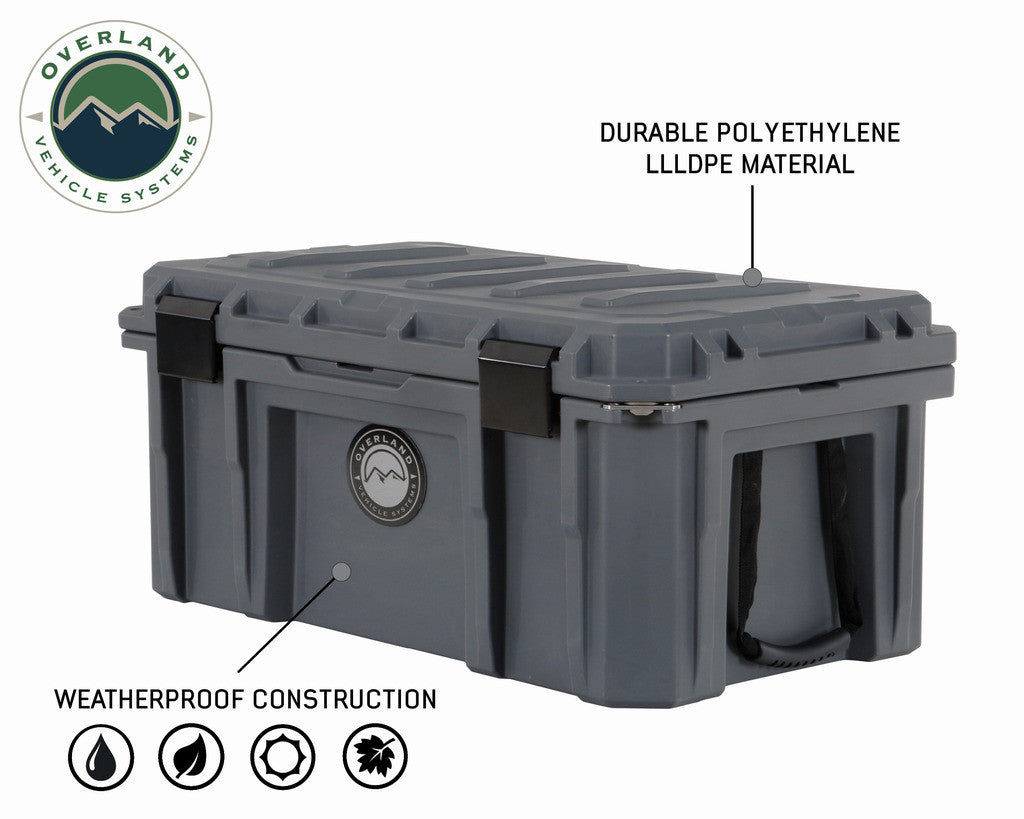 D.B.S. - Dark Grey 95 QT Dry Box With Drain and Bottle Opener