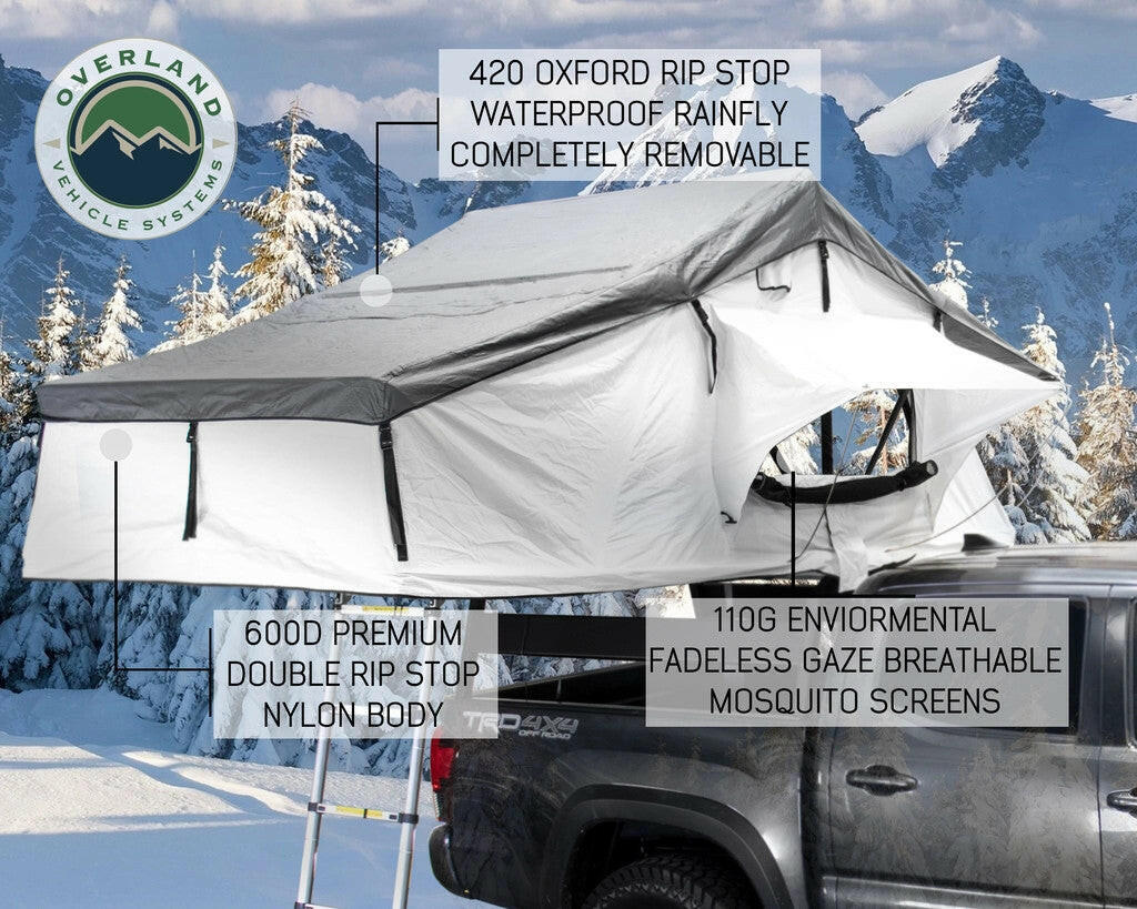 Nomadic 3 Extended Roof Top Tent in Arctic White.