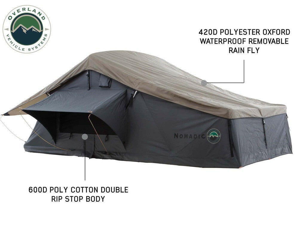 Nomadic 2 Extended Roof Top Tent in Dark Gray.