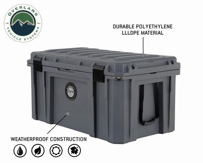 D.B.S. - Dark Grey 169 QT Dry Box with Wheels, Drain, and Bottle Opener