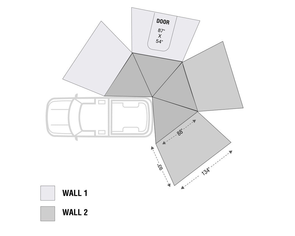 Nomadic 270 LT Awning Wall 1 Passenger Side 18229909