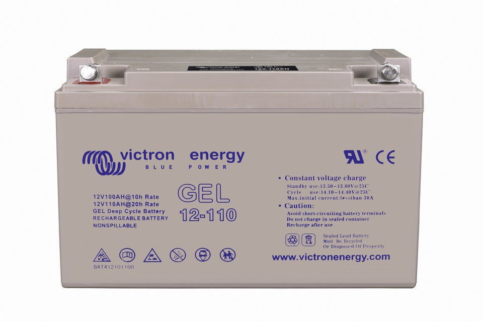 Victron 12 Volt AGM Super Cycle Batteries With Threaded Insert Terminals.