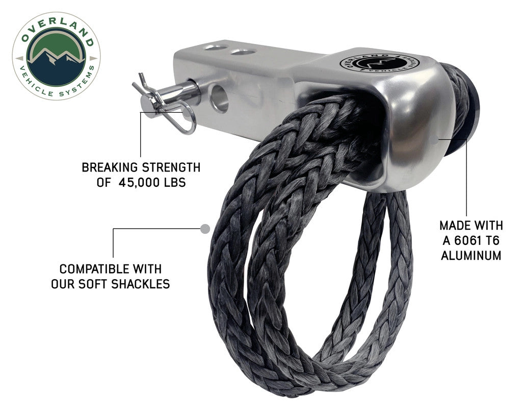 Combo Pack Soft Shackle 5/8" With Collar 44,500 lb. and Aluminum Receiver Mount.