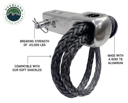 Combo Pack Soft Shackle 5/8" With Collar 44,500 lb. and Aluminum Receiver Mount.