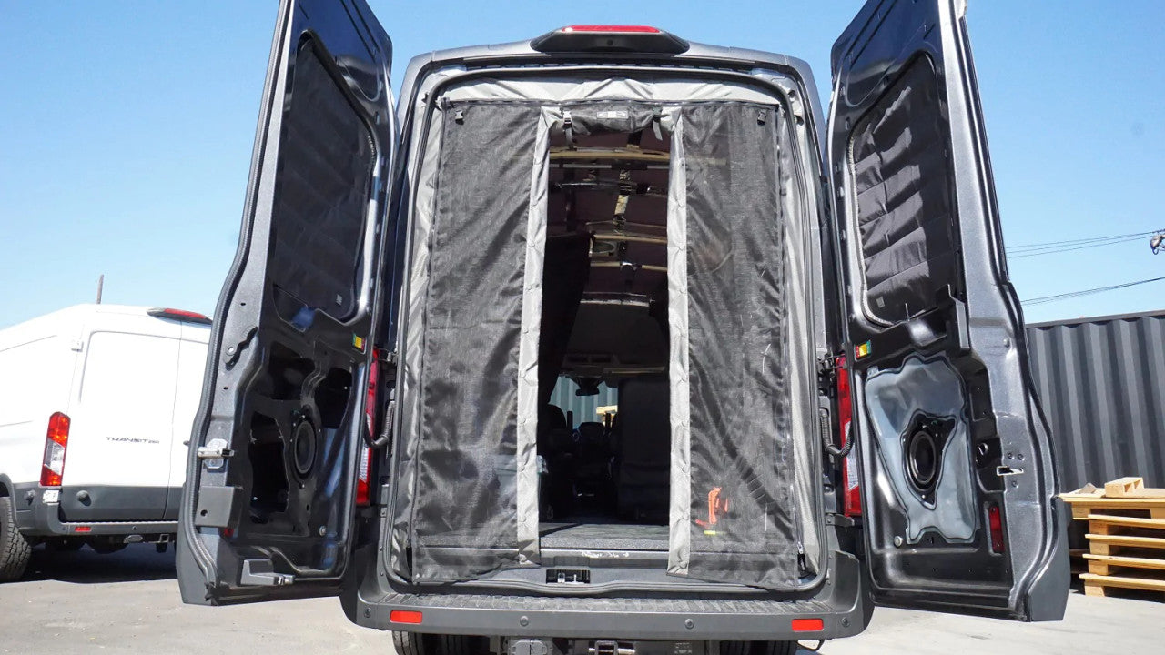 2014+ FORD TRANSIT REAR DOOR BUG NET (HIGH ROOF ONLY)